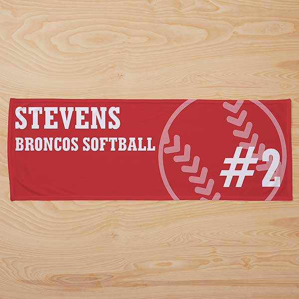 Softball Personalized Cooling Towel