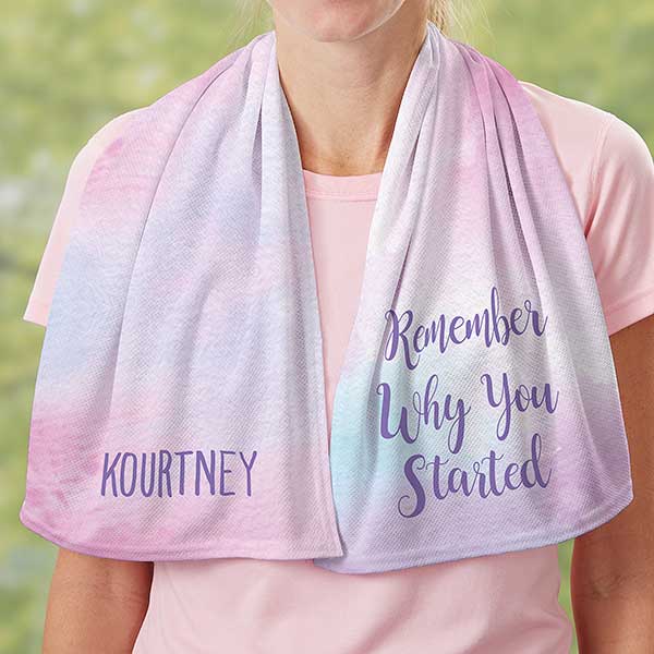 Watercolor Personalized Cooling Towel - 30169