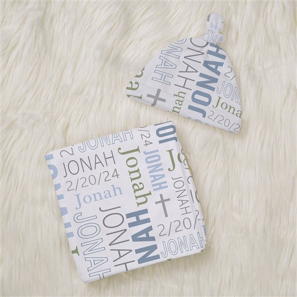 Christening Day Personalized Baby Boy Receiving Blankets