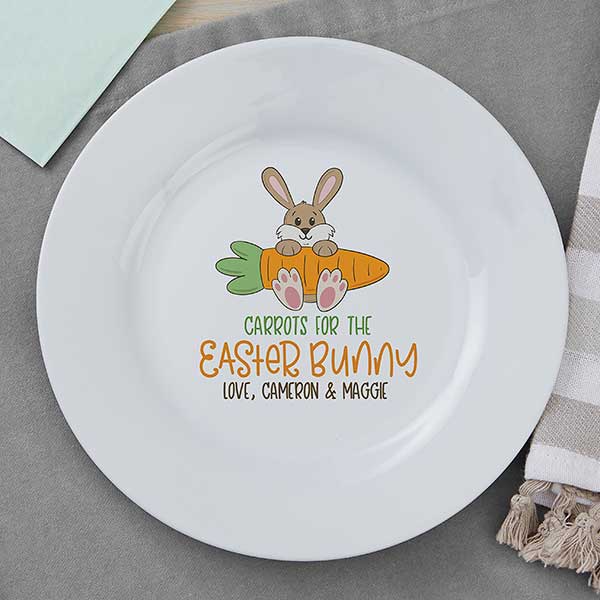 Carrots For The Easter Bunny Personalized Easter Plate - 30235