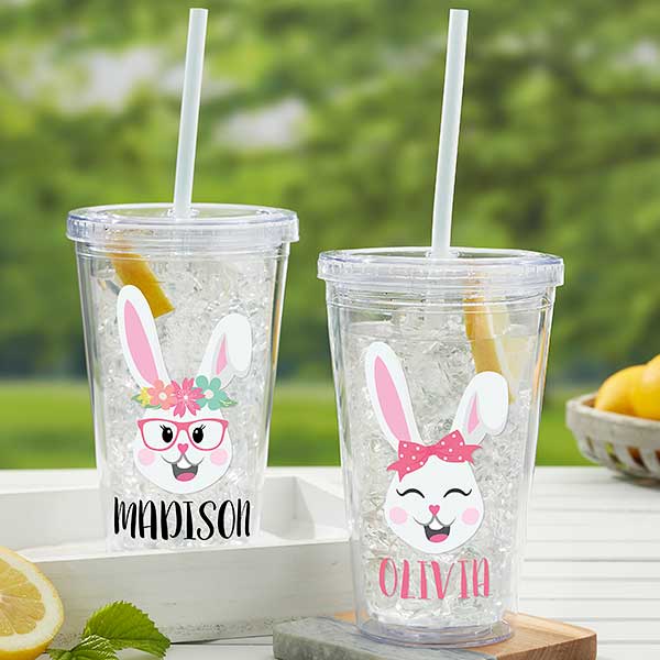 Build Your Own Bunny Personalized Tumbler for Girls