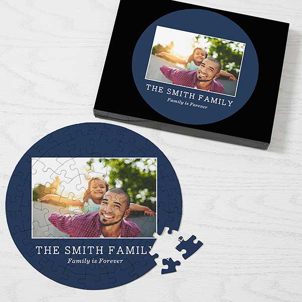 Family Photo Collage Personalized Round Puzzles - 30243