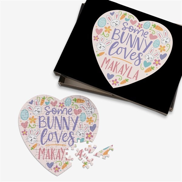 Somebunny Loves You Personalized Heart Puzzle - 30257
