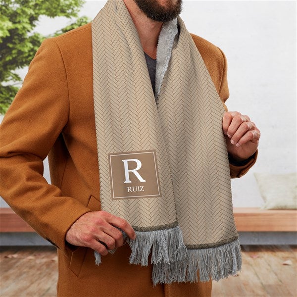 Cashmere monogrammed scarf