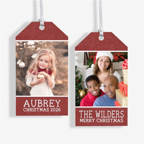 Personalized Photo Wooden Tag Ornaments - 30299
