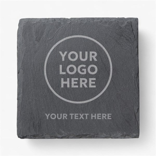 Personalized Logo Engraved Slate Coaster Set - 30345