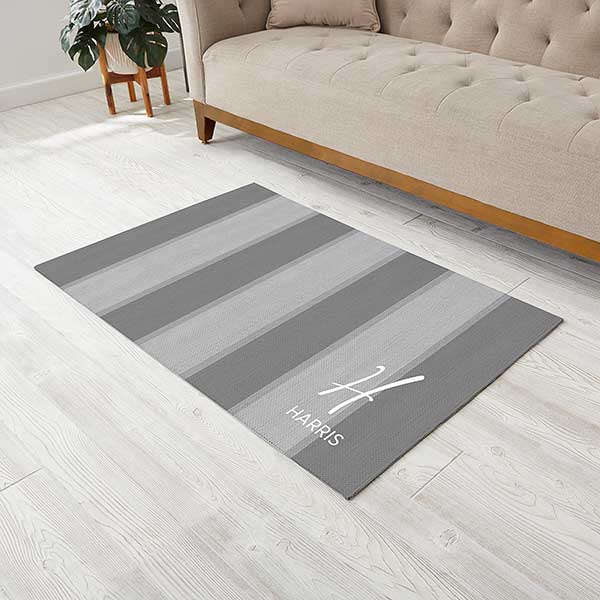 Striped Pattern Personalized Area Rugs - 30354