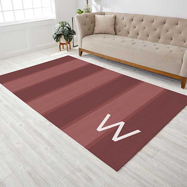 Striped Pattern Personalized Area Rugs - 30354