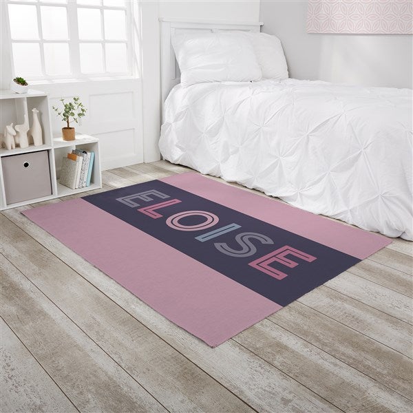 Girls Colorful Name Personalized Kids Room Area Rugs - 30378