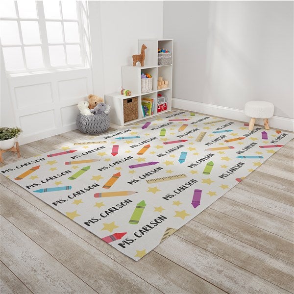 School Supplies Personalized Classroom Area Rugs - 30380
