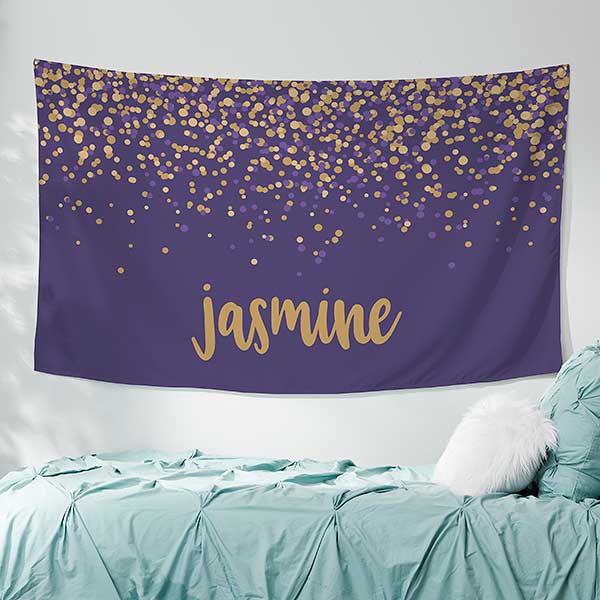 Sparkling Name Personalized Wall Tapestry - 30389