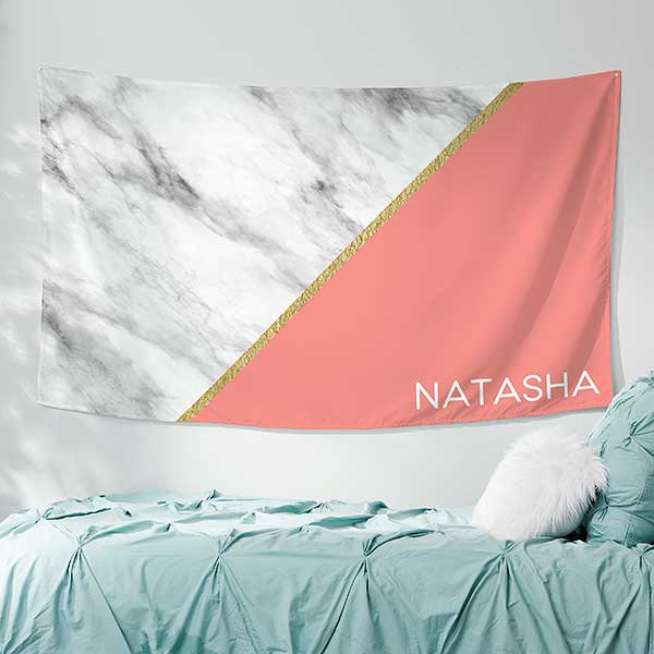Marble Chic Personalized Wall Tapestry - 30392