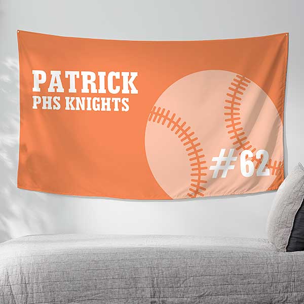 Baseball Personalized Wall Tapestry - 30404