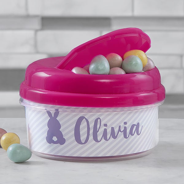 Pastel Bunny Personalized 12oz Toddler Snack Cups - 30418