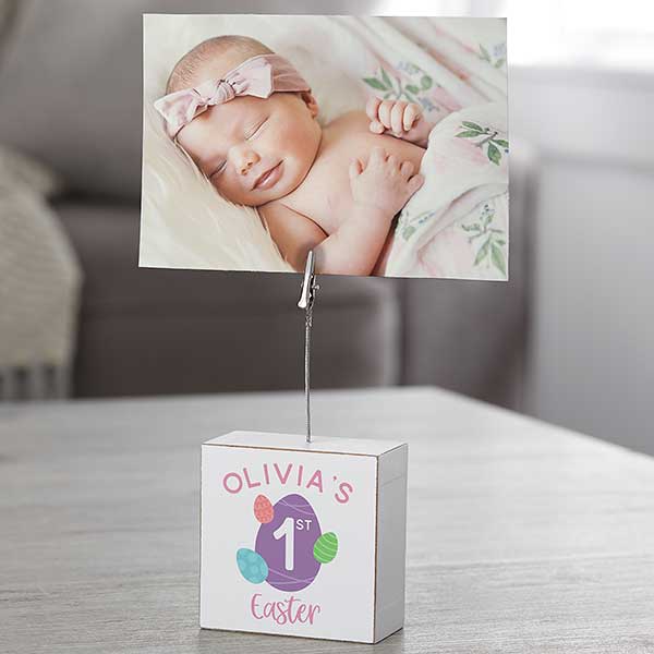 Baby’s First Easter Personalized Photo Clip Block - 30419