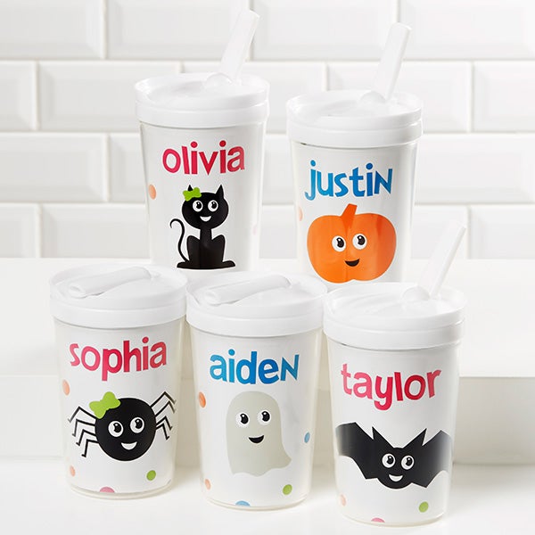 Halloween Character Personalized Toddler 8oz Sippy Cup - 30442