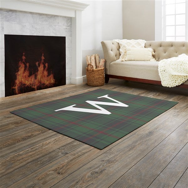 Christmas Plaid Personalized Christmas Area Rugs - 30447