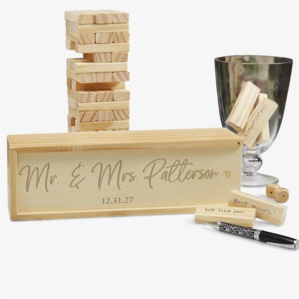 Classic Elegance Wedding Personalized Jumbling Tower - 30466
