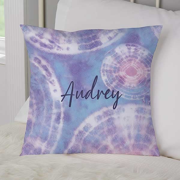 Pastel Tie Dye Personalized Throw Pillows - 30479
