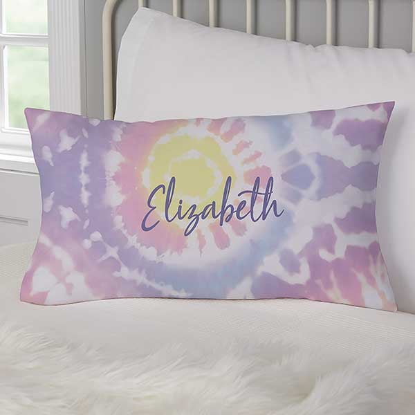 Pastel Tie Dye Personalized Throw Pillows - 30479