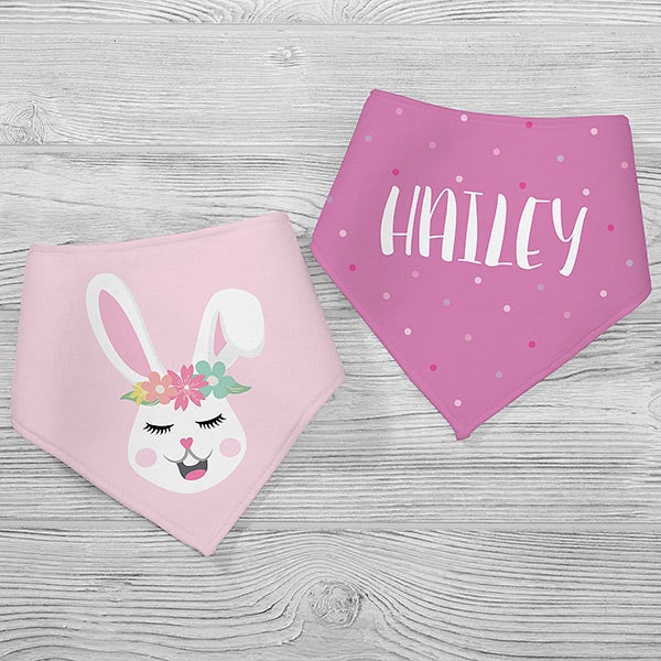 Build Your Own Girl Bunny Personalized Easter Baby Bibs - 30502