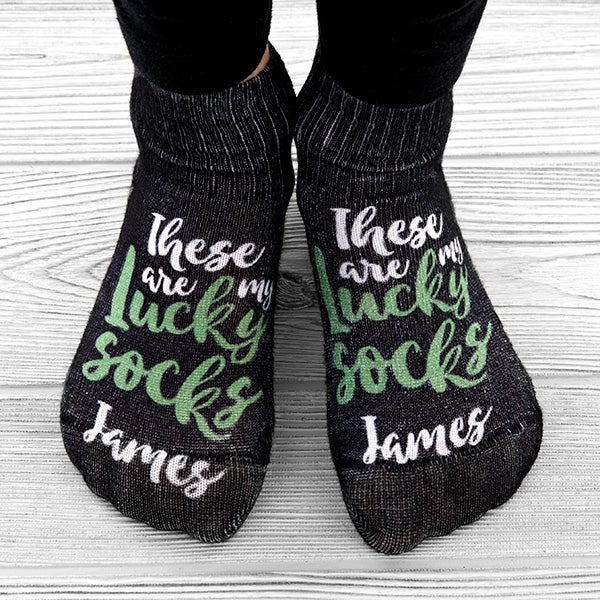 These Are My Lucky Socks Cusotm Name Personalized St. Patrick's Day Toddler Socks