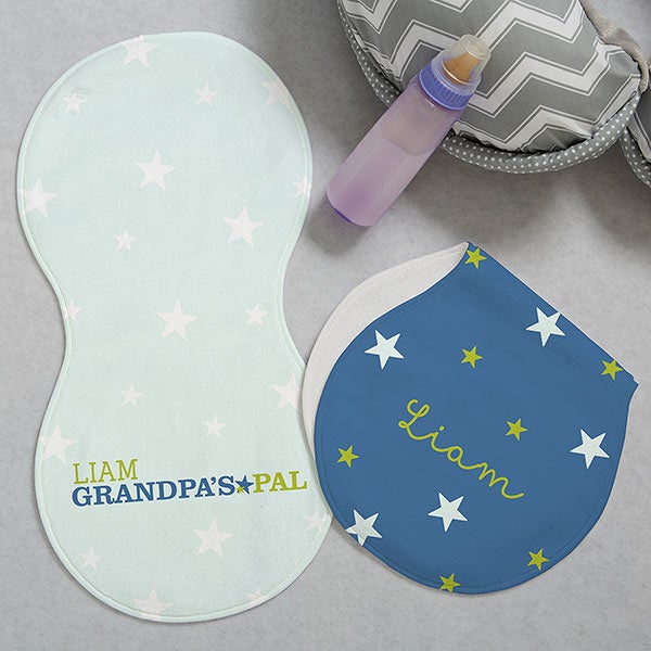 Grandpa's Favorite Personalized Burp Cloths - 30528