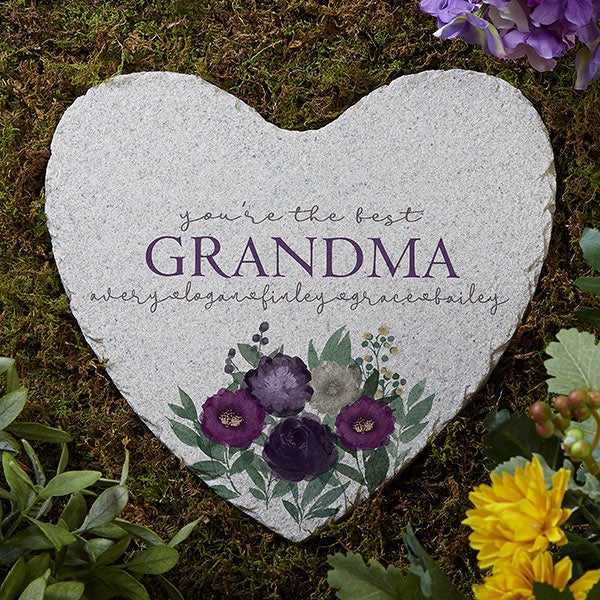 Floral Love For Grandma Personalized Garden Stone - 30628