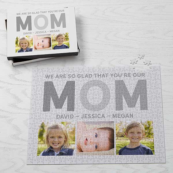 Glad You're Our Mom Personalized Photo Puzzles - 30660