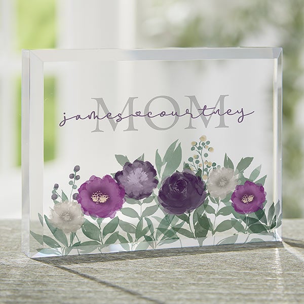 Floral Love For Mom Personalized Colored Keepsake - 30692