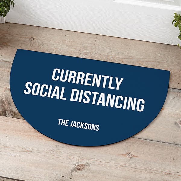 PPE Personalized Pandemic Half Round Doormat