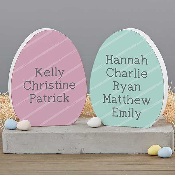 Family Modern List Personalized Wooden Easter Decorations - 30740