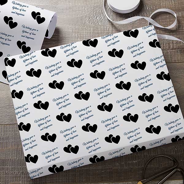 Icon Step & Repeat Personalized Wedding Wrapping Paper - 30744