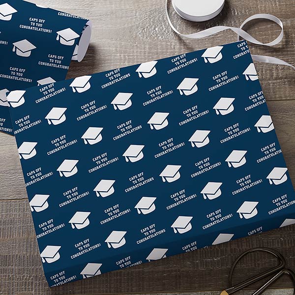 Icon Step & Repeat Personalized Graduation Wrapping Paper