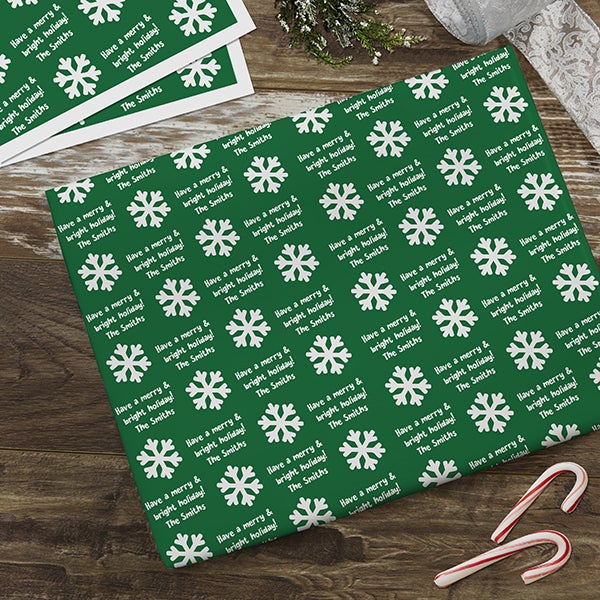 Icon Step & Repeat Personalized Christmas Wrapping Paper - 30747