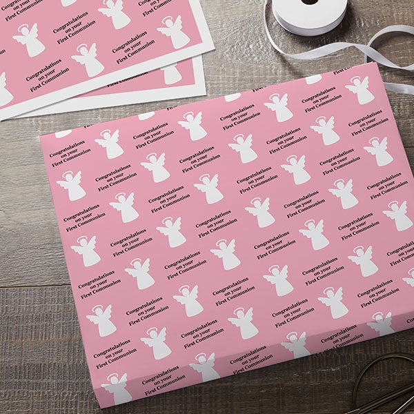 Icon Step & Repeat Personalized Communion Wrapping Paper - 30748