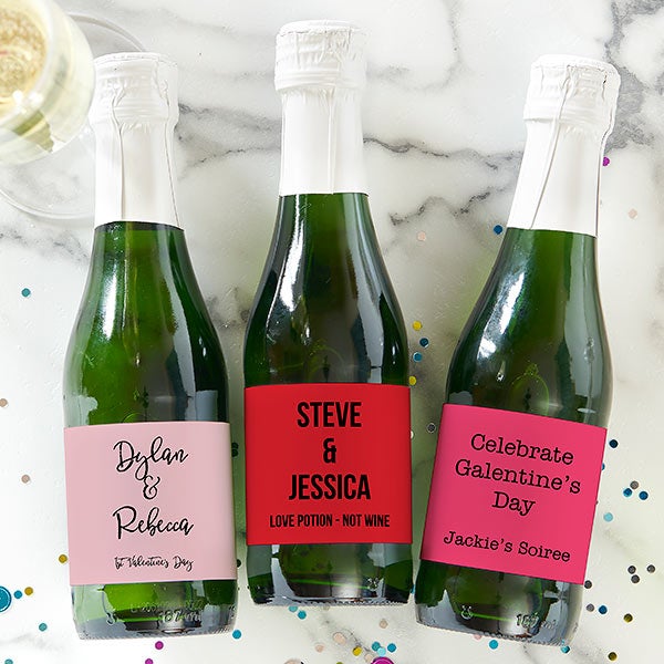 Expressions Valentine's Day Personalized Mini Champagne Labels - 30755