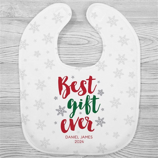 Best Gift Ever Personalized Christmas Baby Bibs - 30766