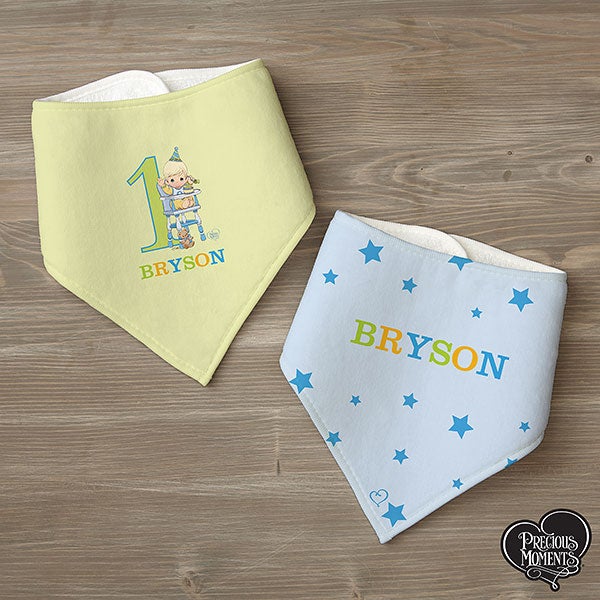 Precious Moments Personalized 1st Birthday Baby Bibs - 30769