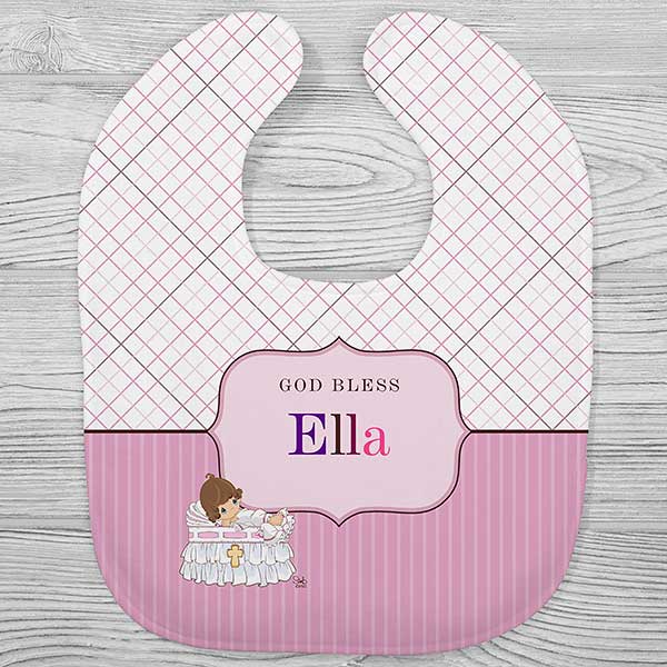Precious Moments Personalized Christening Baby Bibs - 30770