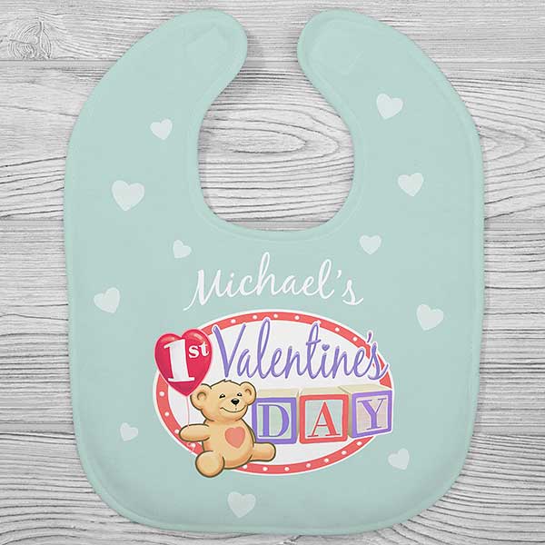 Teddy Bear Love Personalized Baby Bibs - 30775