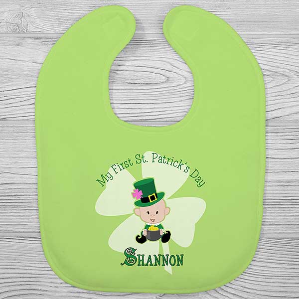 My 1st St Patrick's Day Personalized Baby Bibs - 30776