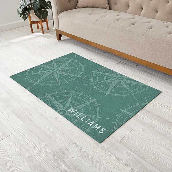 Compass Home Pattern Personalized Area Rugs - 30786