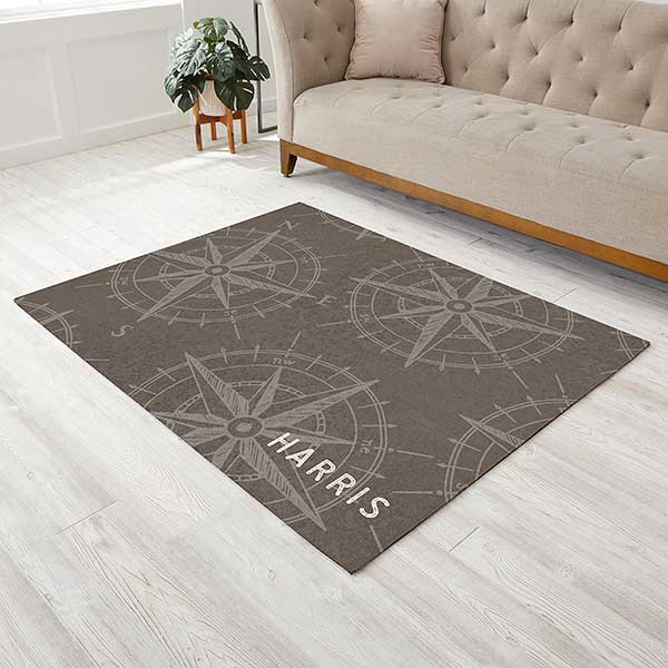 Compass Home Pattern Personalized Area Rugs - 30786