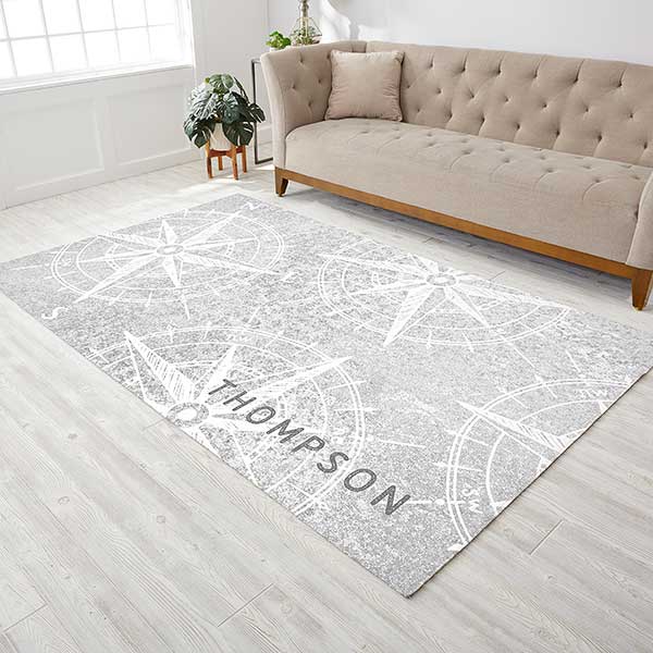 Compass Home Pattern Personalized Area Rugs - 30786