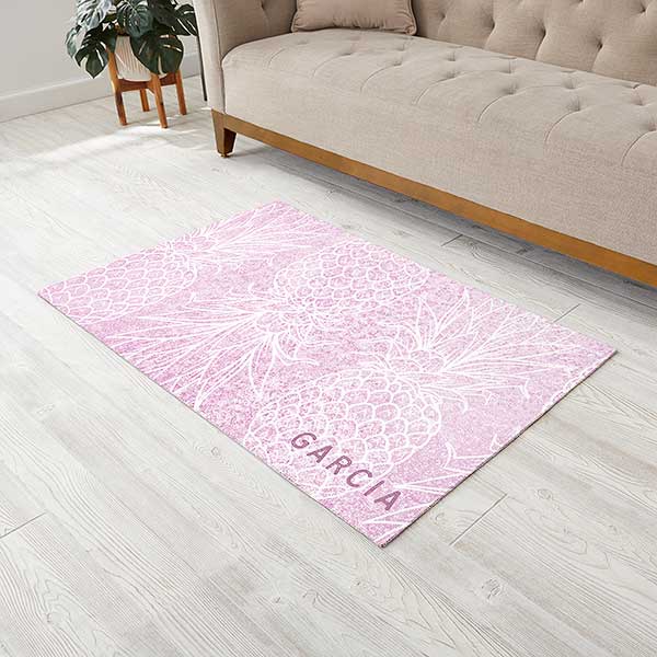 Pineapple Home Pattern Personalized Area Rugs - 30788