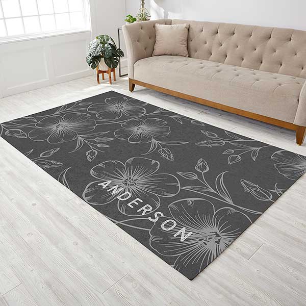 Floral Home Pattern Personalized Area Rugs - 30789