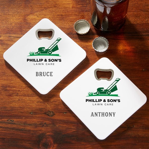 Personalized Logo Beer Bottle Opener Coasters - 30794