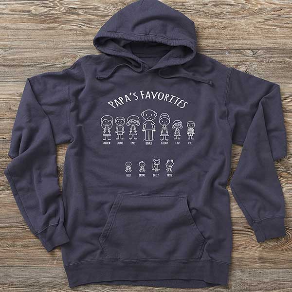 Grandpa's Stick Figure Family Personalized Sweatshirts - 30863