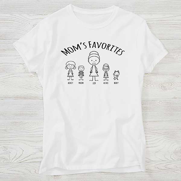Stick Figure Family Personalized Mom Shirts - 30866